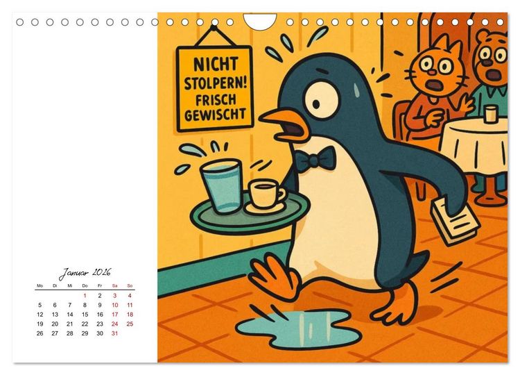 Produktbild: Pfoten, Pelz & Power-Jobs (Wandkalender 2026 DIN A4 quer), CALVENDO Monatskalender