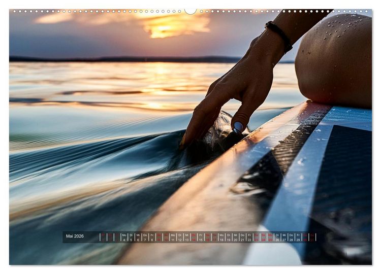 Produktbild: Im Fluss der Zeit &ndash; SUP-Momente zum Durchatmen (Wandkalender 2026 DIN A2 quer), CALVENDO Monatskalender