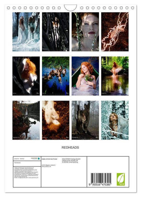 Produktbild: REDHEADS (Wandkalender 2026 DIN A4 hoch), CALVENDO Monatskalender