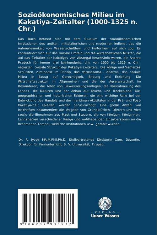 Produktbild: Sozio&ouml;konomisches Milieu im Kakatiya-Zeitalter (1000-1325 n. Chr.)