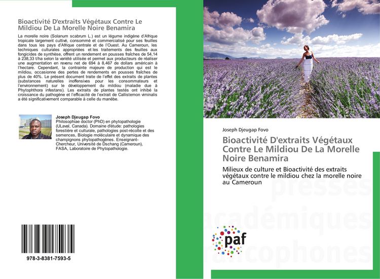 Produktbild: Bioactivit&eacute; D'extraits V&eacute;g&eacute;taux Contre Le Mildiou De La Morelle Noire Benamira