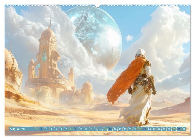 Produktbild: Science Fiction - Originelle Welten (hochwertiger Premium Wandkalender 2026 DIN A2 quer), Kunstdruck in Hochglanz