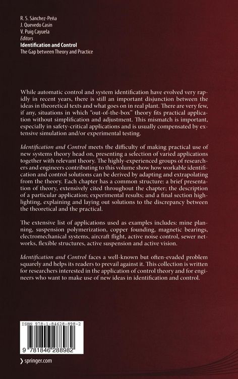 Produktbild: Identification and Control