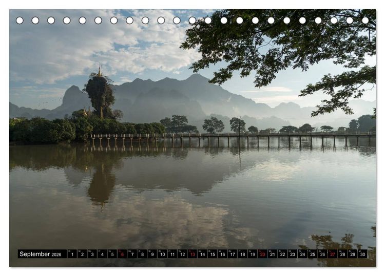 Produktbild: Myanmar - Burma (Tischkalender 2026 DIN A5 quer), CALVENDO Monatskalender