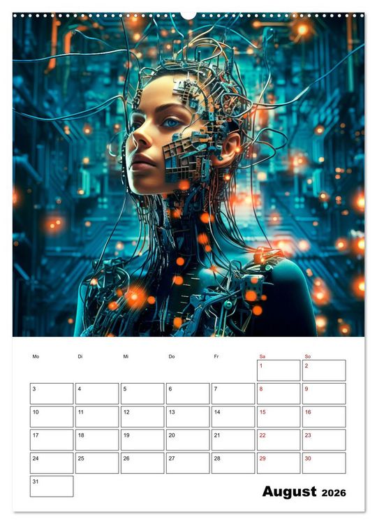 Produktbild: K&Uuml;NSTLICHE INTELLIGENZ Cooler Terminplaner (Wandkalender 2026 DIN A2 hoch), CALVENDO Monatskalender