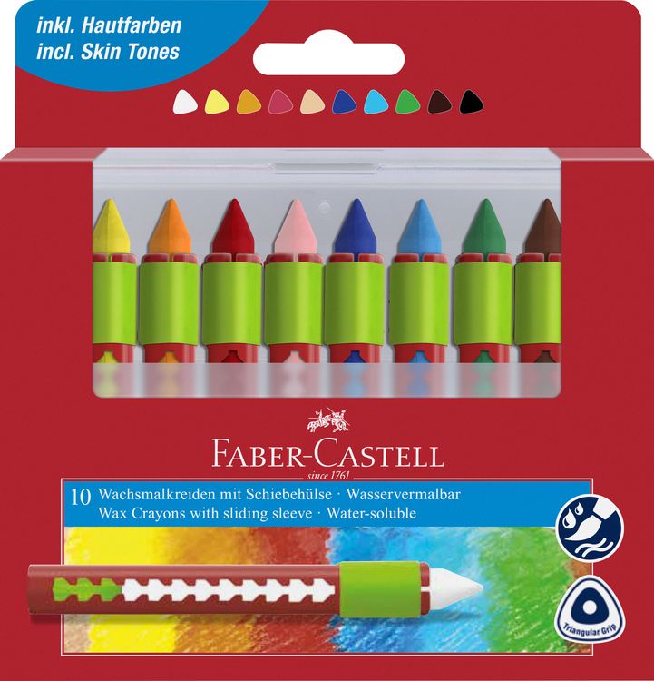 Produktbild: Faber-Castell Wachsmalkreiden wasservermalbar