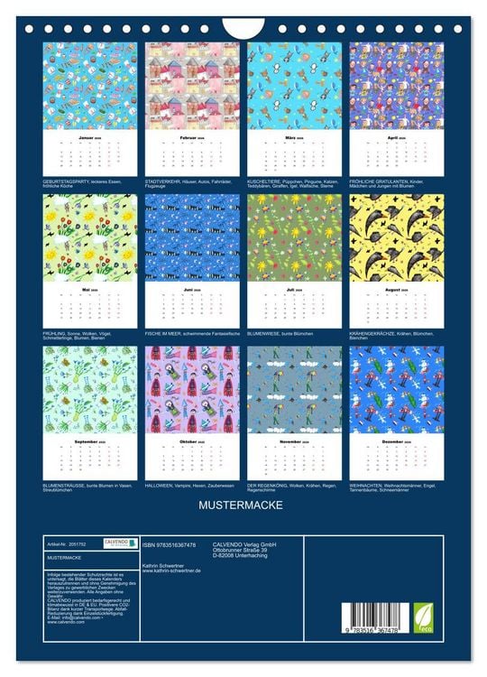 Produktbild: MUSTERMACKE (Wandkalender 2026 DIN A4 hoch), CALVENDO Monatskalender