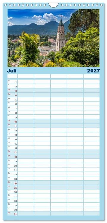 Produktbild: Familienplaner 2027 - MAGISCHES S&Uuml;DTIROL mit 5 Spalten (Wandkalender, 21 x 45 cm) CALVENDO
