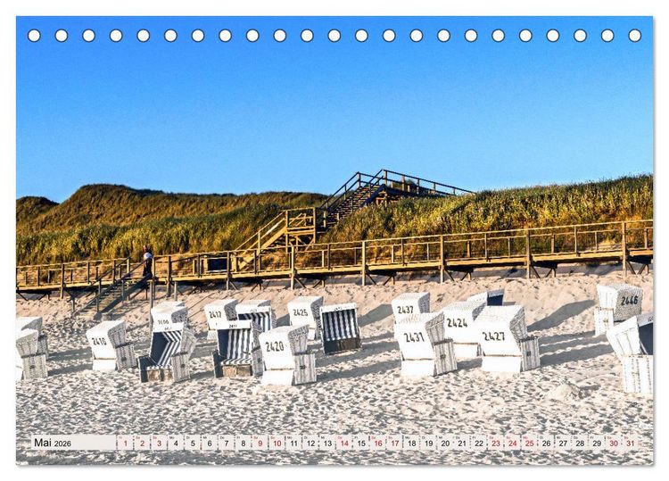 Produktbild: SYLT D&uuml;nenwege (Tischkalender 2026 DIN A5 quer), CALVENDO Monatskalender