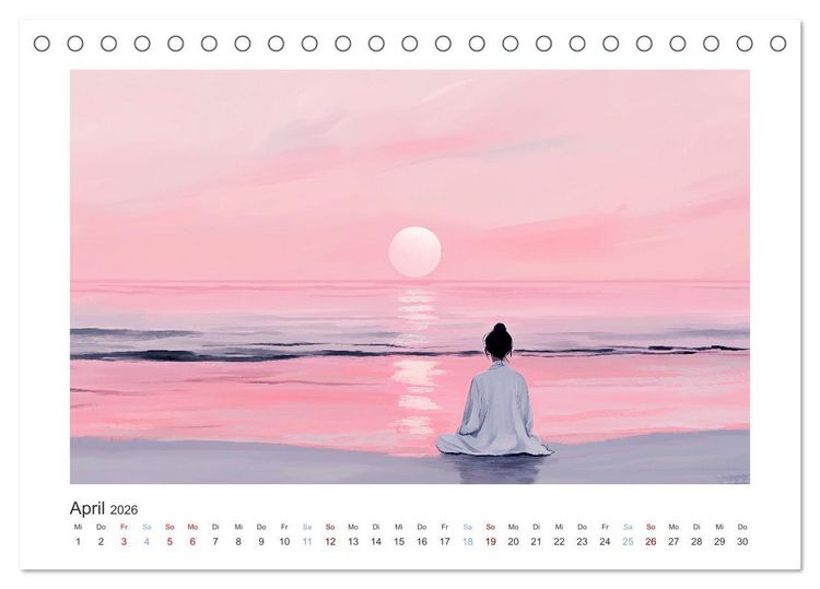Produktbild: Die Wogen des Lichts (Tischkalender 2026 DIN A5 quer), CALVENDO Monatskalender