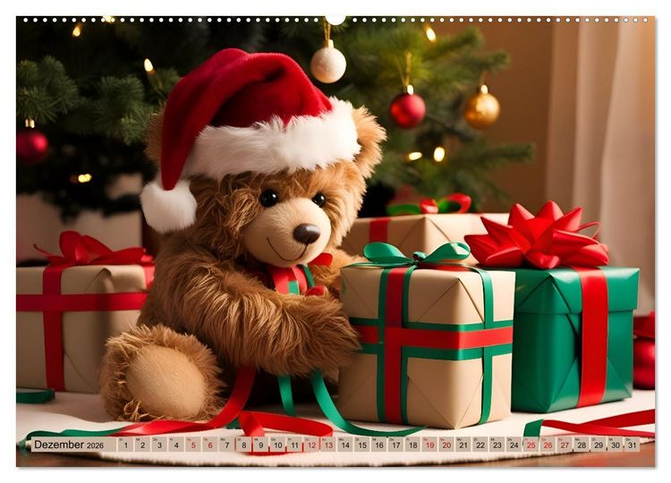 Produktbild: Einfach b&auml;rig - Eine b&auml;rige Reise durch den Teddyalltag (hochwertiger Premium Wandkalender 2026 DIN A2 quer), Kunstdruck in Hochglanz