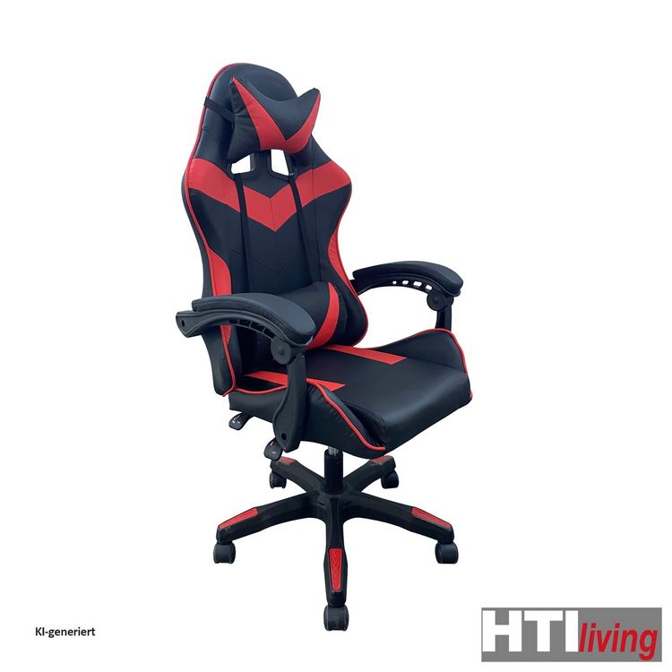 Produktbild: HTI-Living Schreibtischstuhl Krit Schwarz-Rot Schreibtischstuhl Krit Schwarz-Rot