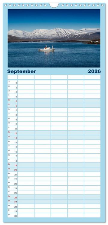 Produktbild: Familienplaner 2026 - Hochseeschiffe mit 5 Spalten (Wandkalender, 21 x 45 cm) CALVENDO