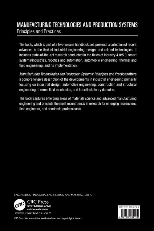 Produktbild: Manufacturing Technologies and Production Systems