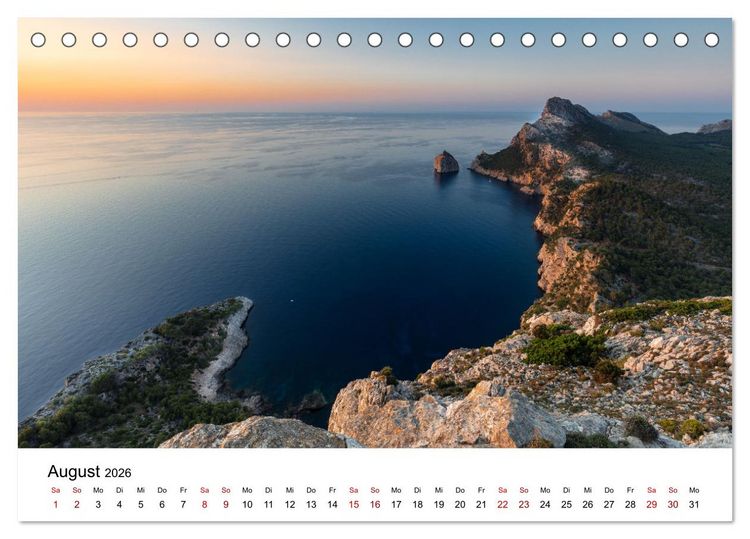 Produktbild: Halbinsel Formentor - Mallorcas n&ouml;rdliche Halbinsel (Tischkalender 2026 DIN A5 quer), CALVENDO Monatskalender