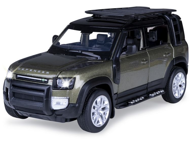 Produktbild: Land Rover Defender 110 Diecast 1:32 gr&uuml;n inkl. Knopfzellen