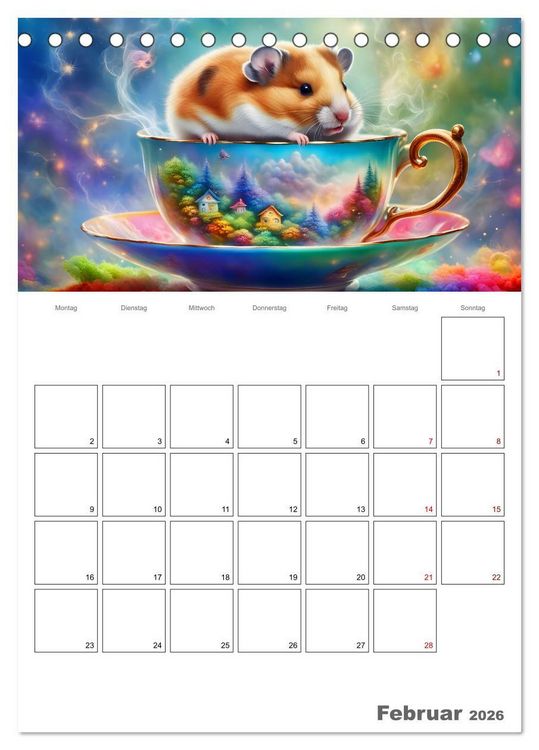 Produktbild: Tierische Kaffee Gesellschaft (Tischkalender 2026 DIN A5 hoch), CALVENDO Monatskalender