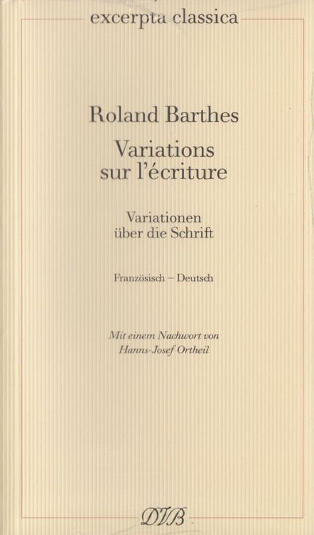 Produktbild: Variations sur l'&eacute;criture &ndash; Variationen &uuml;ber die Schrift