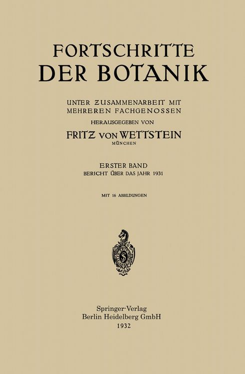 Produktbild: Fortschritte der Botanik