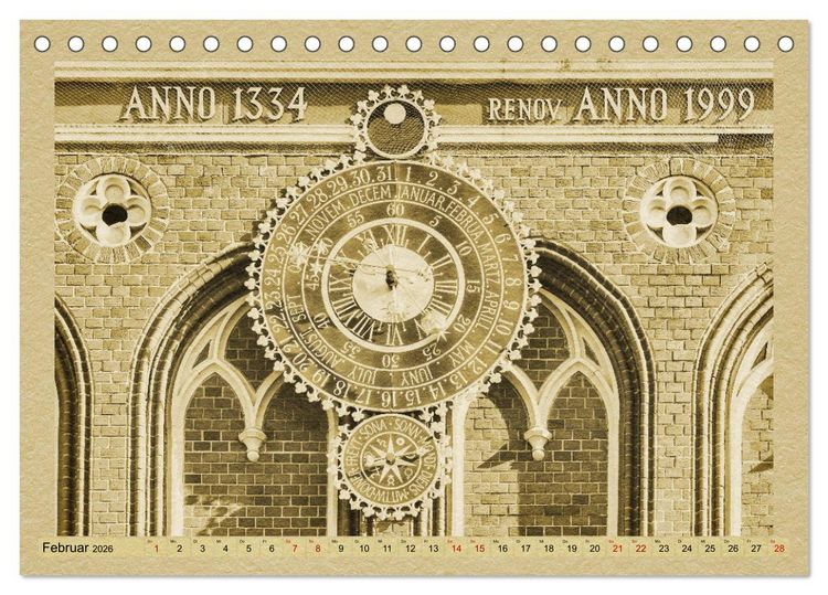 Produktbild: Riga &ndash; Ein Kalender im Zeitungsstil (Tischkalender 2026 DIN A5 quer), CALVENDO Monatskalender