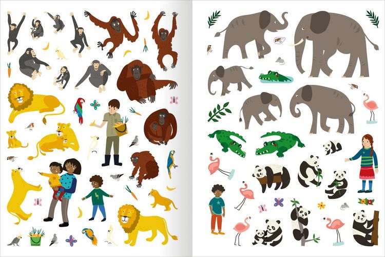 Produktbild: Das superdicke Stickerheft &ndash; Tiere