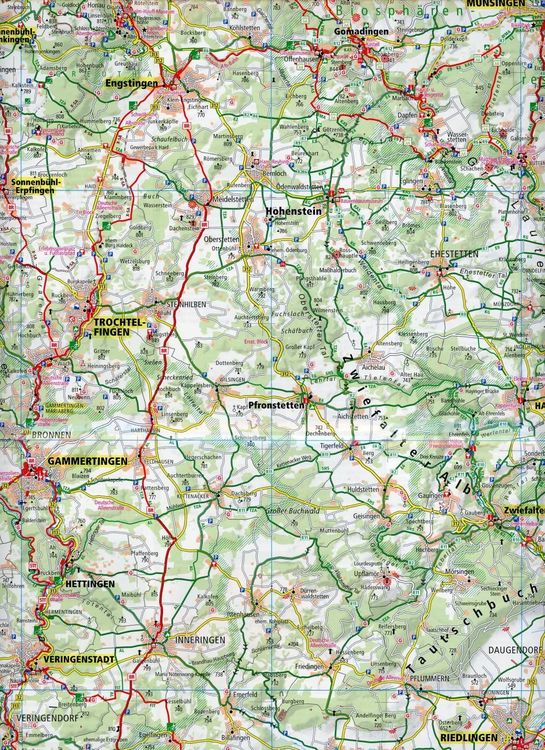 Produktbild: Schw&auml;bische Alb und Oberschwaben, Sigmaringen - Biberach an der Ri&szlig;, Albstadt 1:100 000