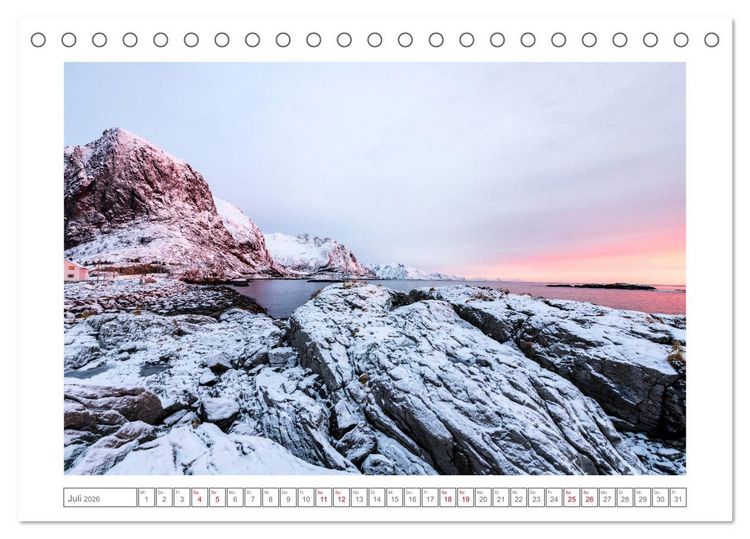 Produktbild: Geheimnisvolle Lofoten (Tischkalender 2026 DIN A5 quer), CALVENDO Monatskalender