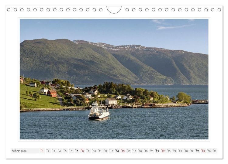 Produktbild: Norwegen. Sognefjord - Aurlandsfjord - Geirangerfjord - Stavanger (Wandkalender 2026 DIN A4 quer), CALVENDO Monatskalender