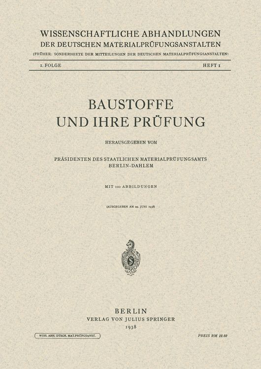 Produktbild: Baustoffe und Ihre Pr&uuml;fung