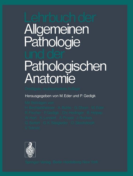 Produktbild: Lehrbuch der Allgemeinen Pathologie und der Pathologischen Anatomie