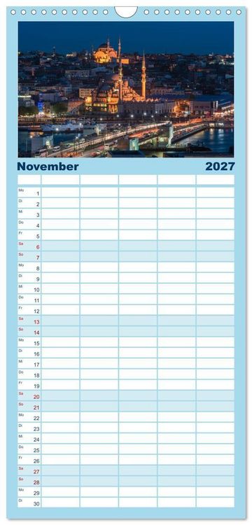 Produktbild: Familienplaner 2027 - Istanbul - Stadt am Bosporus mit 5 Spalten (Wandkalender, 21 x 45 cm) CALVENDO