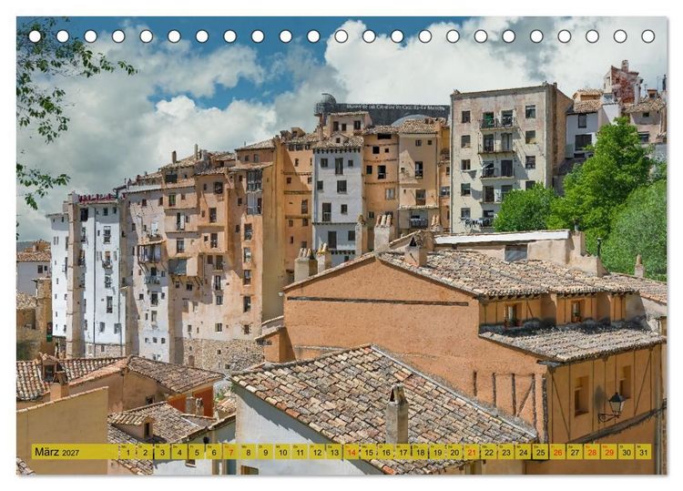 Produktbild: Die h&auml;ngenden H&auml;user von Cuenca (Tischkalender 2027 DIN A5 quer), CALVENDO Monatskalender