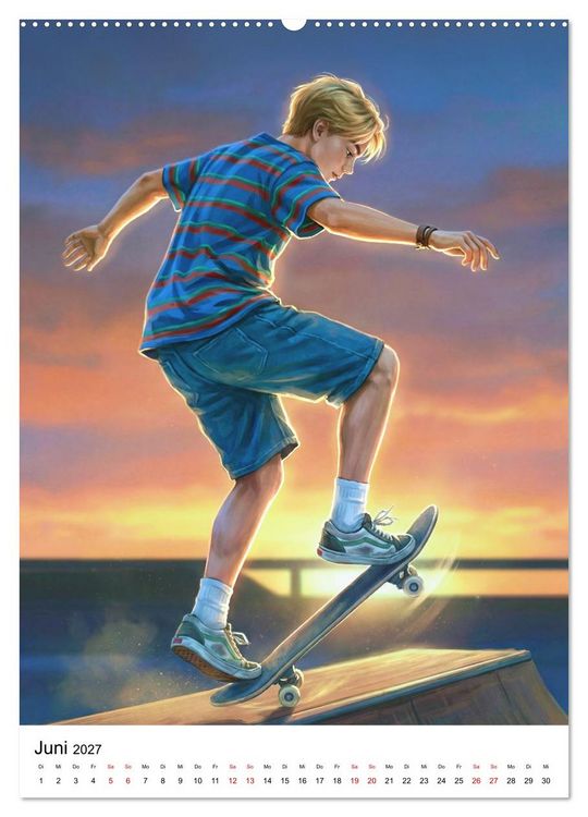 Produktbild: Level Up - Skate Vibes (hochwertiger Premium Wandkalender 2027 DIN A2 hoch), Kunstdruck in Hochglanz