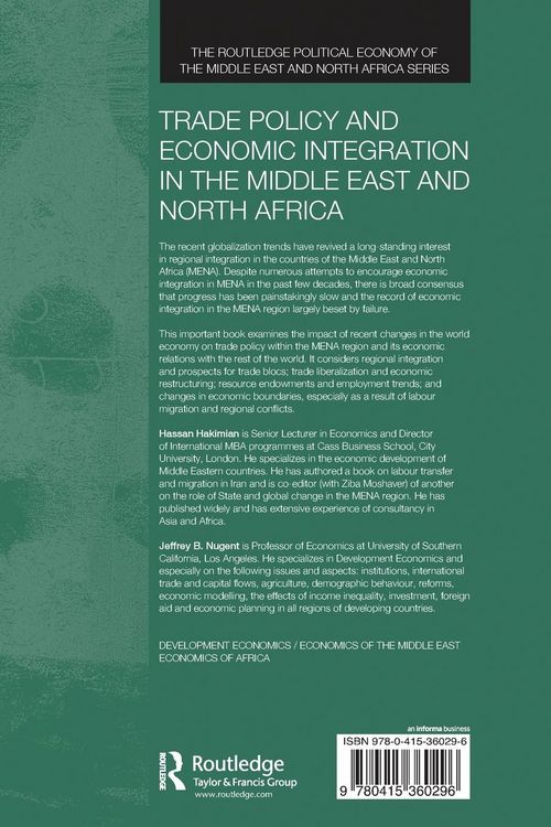 Produktbild: Trade Policy and Economic Integration in the Middle East and North Africa