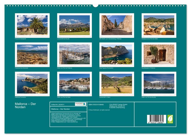 Produktbild: Mallorca &ndash; Der Norden (hochwertiger Premium Wandkalender 2026 DIN A2 quer), Kunstdruck in Hochglanz