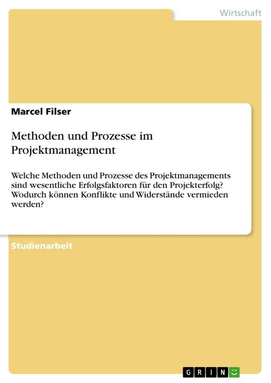 Produktbild: Methoden und Prozesse im Projektmanagement