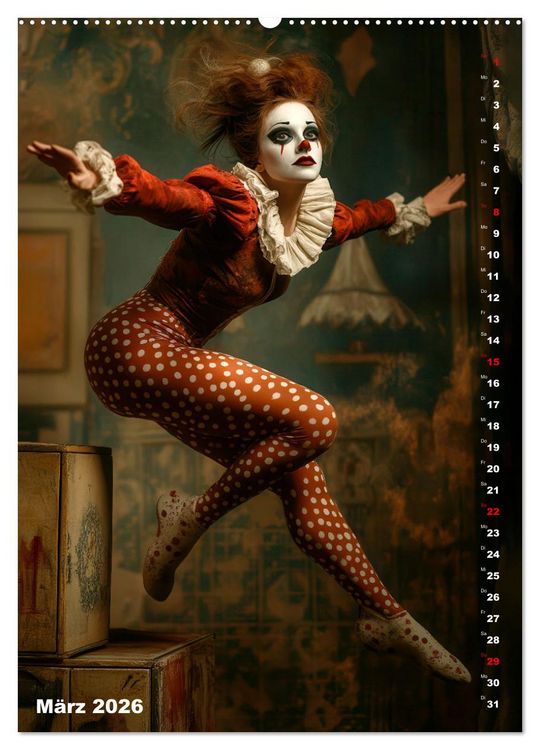 Produktbild: Clowngeschichten - Eine besondere Welt (hochwertiger Premium Wandkalender 2026 DIN A2 hoch), Kunstdruck in Hochglanz