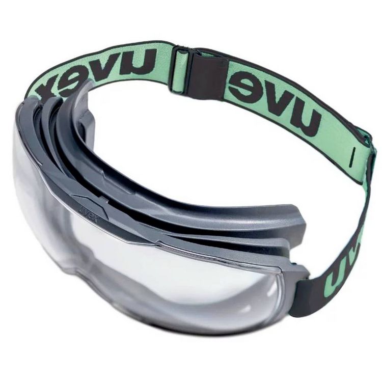 Produktbild: uvex megasonic planet 9320295 Schutzbrille inkl. UV-Schutz Grau, Gr&uuml;n EN 166:2001, EN 170:2002