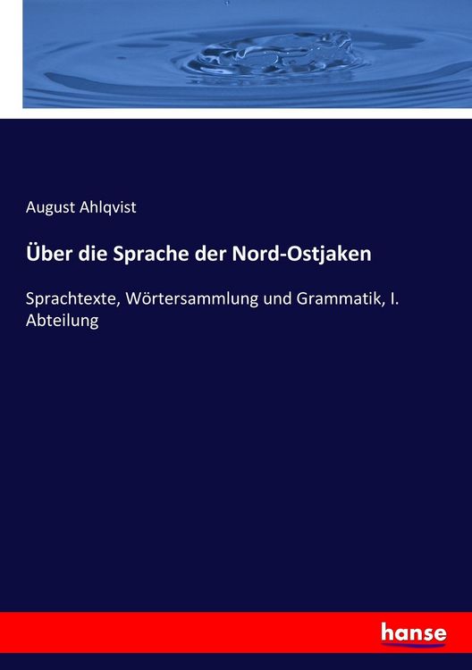 Produktbild: &Uuml;ber die Sprache der Nord-Ostjaken