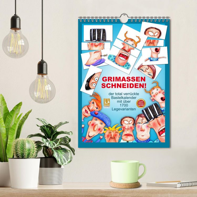 Produktbild: GRIMASSEN SCHNEIDEN! (Wandkalender 2026 DIN A4 hoch), CALVENDO Monatskalender