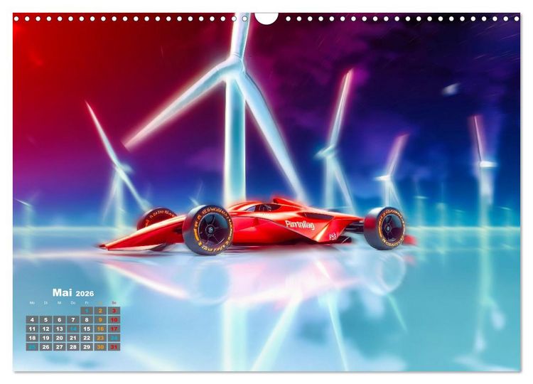 Produktbild: Formel E futuristisch (Wandkalender 2026 DIN A3 quer), CALVENDO Monatskalender