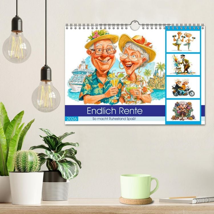 Produktbild: Endlich Rente - So macht Ruhestand Spa&szlig;! (Wandkalender 2026 DIN A4 quer), CALVENDO Monatskalender
