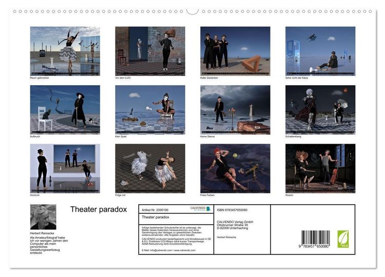 Produktbild: Theater paradox (hochwertiger Premium Wandkalender 2026 DIN A2 quer), Kunstdruck in Hochglanz