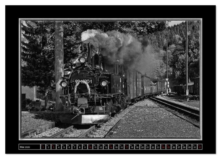 Produktbild: Die Pre&szlig;nitztalbahn (Wandkalender 2026 DIN A3 quer), CALVENDO Monatskalender