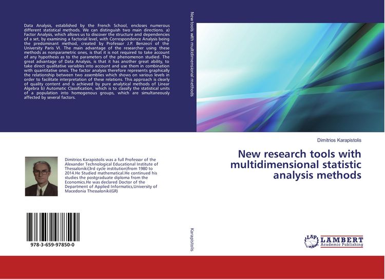 Produktbild: New research tools with multidimensional statistic analysis methods