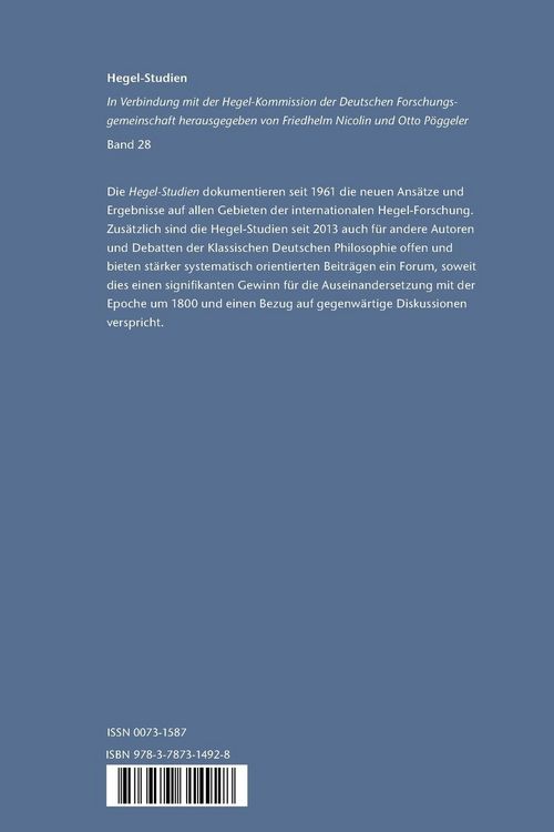 Produktbild: Hegel-Studien Band 28