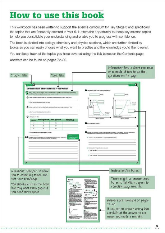Produktbild: KS3 Year 9 Science Targeted Practice Workbook with answers.