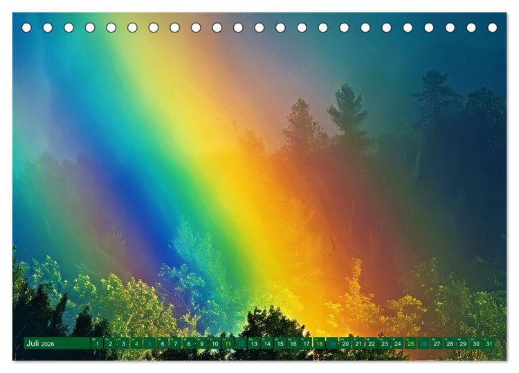Produktbild: Himmlische Farbspiele - Regenbogen (Tischkalender 2026 DIN A5 quer), CALVENDO Monatskalender