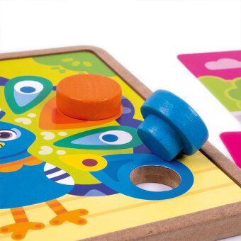 Produktbild: Lernspiel Holz-Mosaik mit Sockel. Zoo RW4221