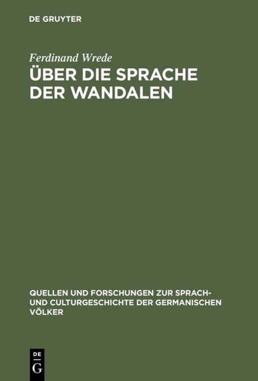 Produktbild: &Uuml;ber die Sprache der Wandalen